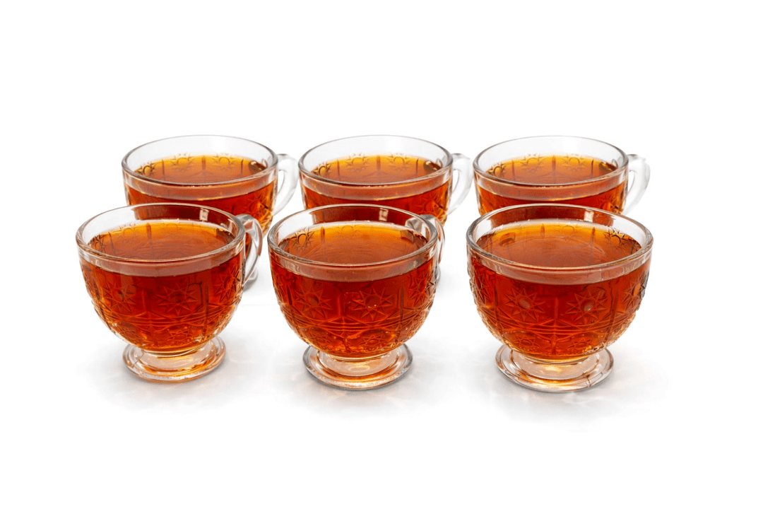 6lı ayaklı kulpu Çay bardağı
