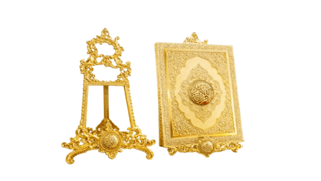 Gümüş Kaplama Kuran Kabı Büyük-Altın